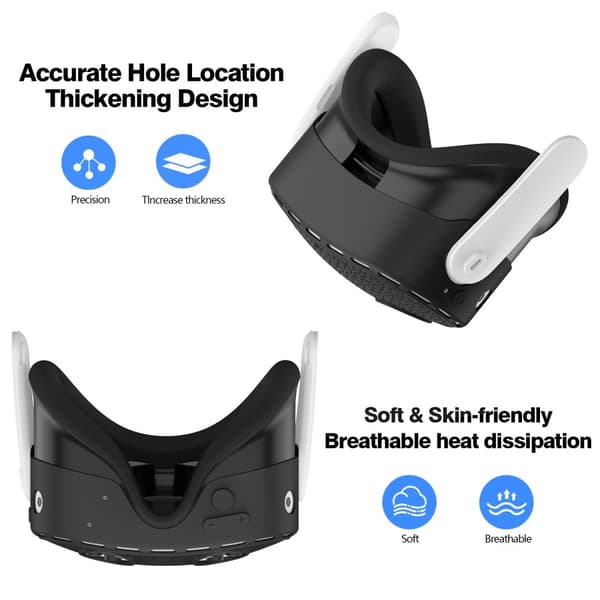 För Meta Quest 3S Skyddsfodral VR Headset Silikonskydd - Svart Svart