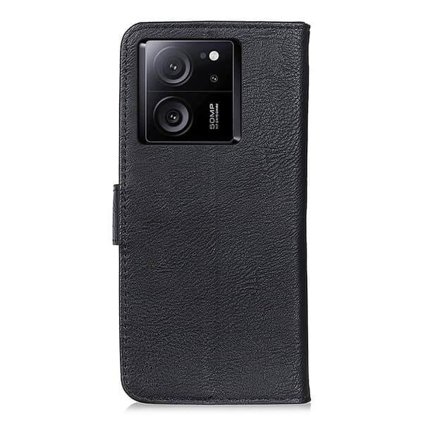KHAZNEH til Xiaomi 13T / 13T Pro tegnebog stativetui - sort Black