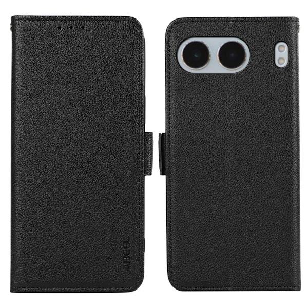 ABEEL För OnePlus Nord 4 Fodral Plånboksfodral Skal Telefonfodral RFID-blockerande Svart