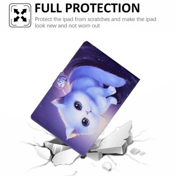 iPadille 10.9 (2022) Tablettikotelon kansi Taitettava jalusta - Cat White
