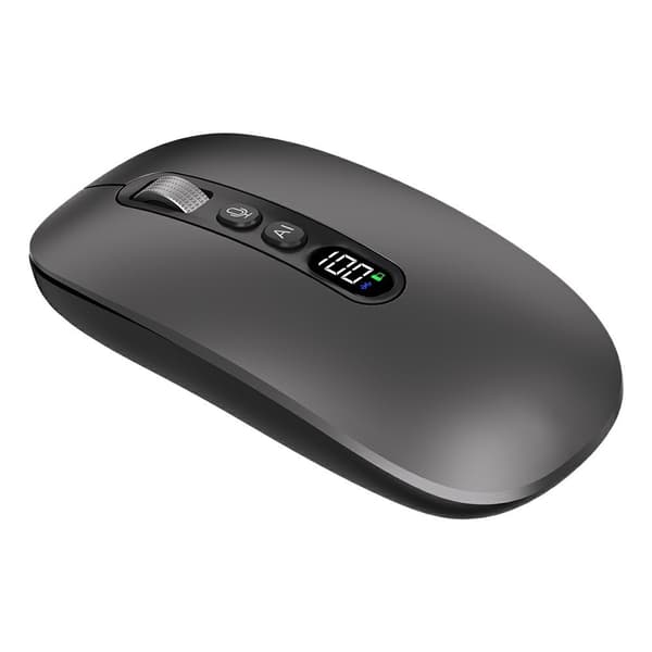 Computermus Trådløs mus AI Smart stemmemus 2.4G Bluetooth Triple Mode Lydløs computermus Black