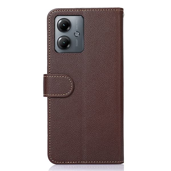 Motorola Moto G14 KHAZNEH Plånboksfodral - Brun/Blå Brun