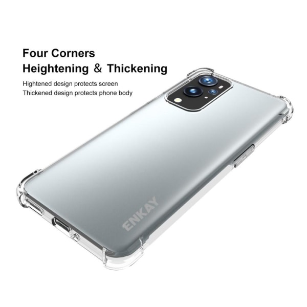 ENKAY TPU Case Anti-slip cover til OnePlus 9 Pro Transparent