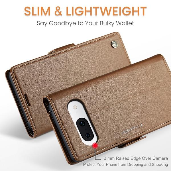 CASEME Retro Lompakkokotelo Pixel 8a Brown