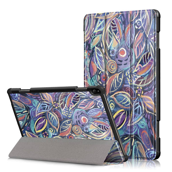 Tri-fold Stand Cover for Lenovo Tab P10 - Colorful Leaves Multicolor