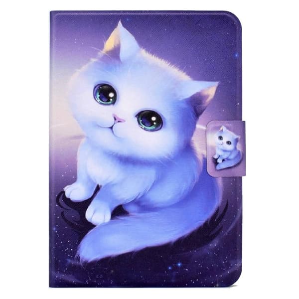 Apple iPad 10.9 2022 Sammenleggbart dekselkortholder - Katt White