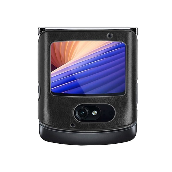 Litchi-tekstuurisuoja Motorola Razr 5G/Razrille (2020) Black