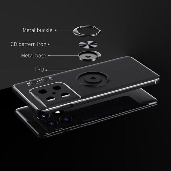 OnePlus 10 Pro 5G Fingerring Kickstand (indbygget metalplade) Ta Black