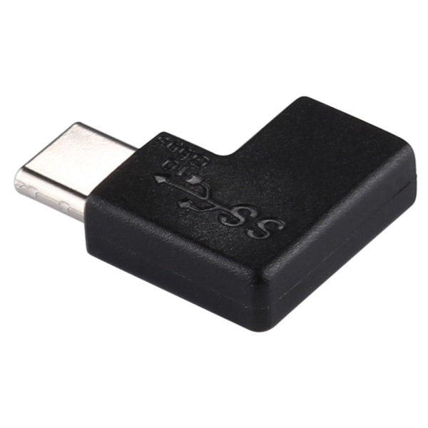 90 graders USB-C typ-C hane till hona adapter Svart