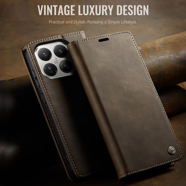 CASEME Xiaomi 17T Lompakkokotelo Brown