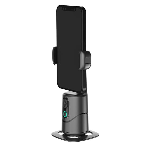 Geststyrd AI Intelligent Auto Tracking Telefongimbal Bluetooth fjärrkontroll Svart