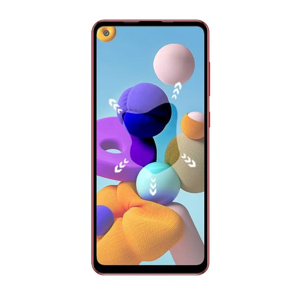 AMORUS Samsung Galaxy A21s Härdat glas - Svart Transparent