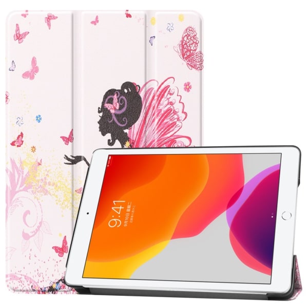 Apple iPad 10.2 (2019) Pattern PU kolminkertainen tabletin kotel Multicolor