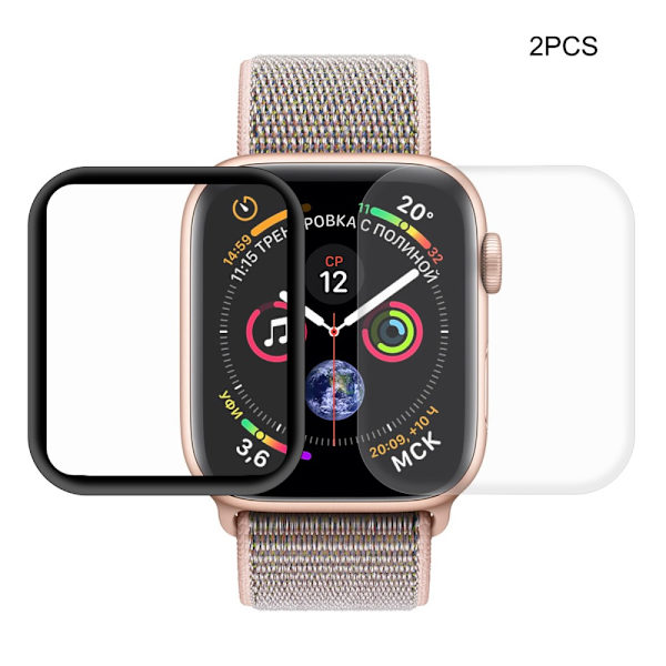 2PCS HAT PRINCE for Apple Watch Series 4 40mm Full Coverage Transparent
