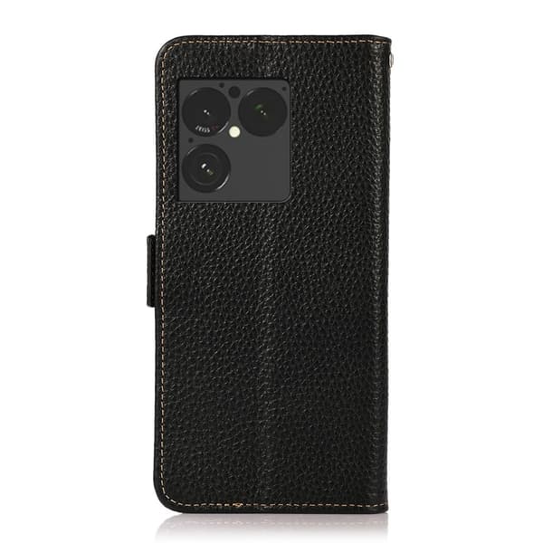 KHAZNEH Plånboksfodral i Äkta Läder för Sony Xperia 1 VIII Svart