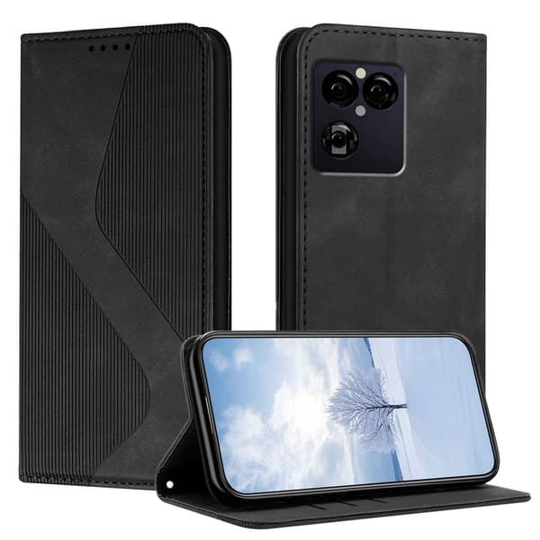 Lommebokdeksel med Stativ for Sony Xperia 1 VIII Black