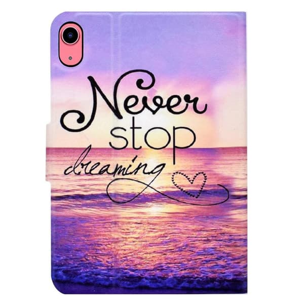 Tablettdeksel med klaff og stativ for iPad 10.9 (2022) - Never Stop Dreaming Purple