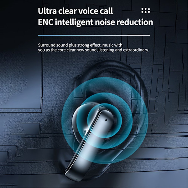 Cool Mecha Style In-Ear Bluetooth-kuulokkeet langattomat kuulokkeet - Sininen Blue