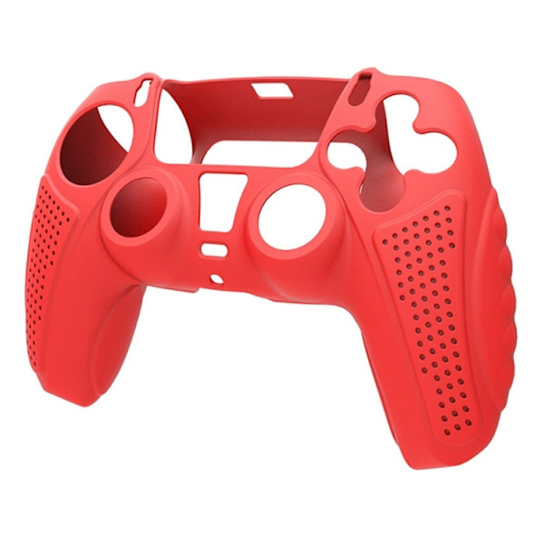 HONSON Skyddsfodral Skal för Sony Playstation 5 Anti-Slip Silikon Skin Cover - Röd Röd