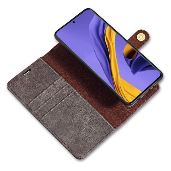DG.MING Split nahkainen lompakkokotelo Samsung Galaxy A51 - Harmaa Grey