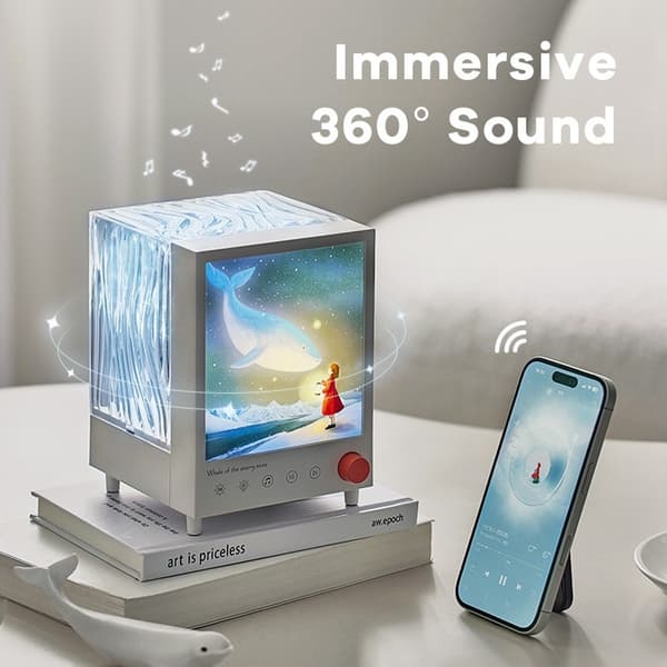 Starry Sky Choice Aurora projeksjonslys drømmeatmosfærelampe Bluetooth-høyttaler White