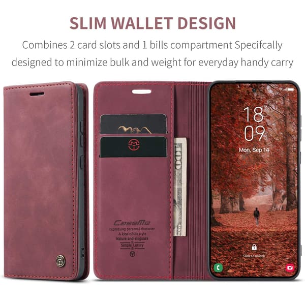 CASEME Plånboksfodral Samsung Galaxy S26 - Röd Röd