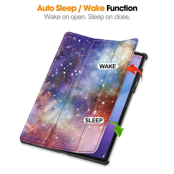 Til Lenovo Idea Tab Pro Gen 2 13" Cover Tri-fold Stander Mønsterprint - Space Multicolor