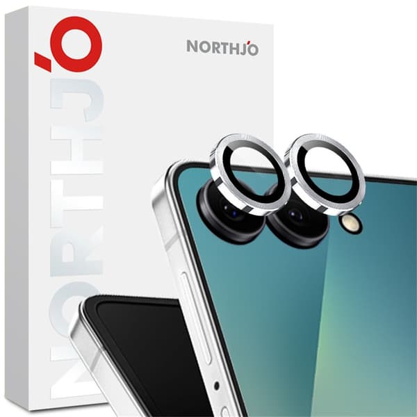 NORTHJO 1 set Kameralinsskydd för Samsung Galaxy Z Flip8 Silver