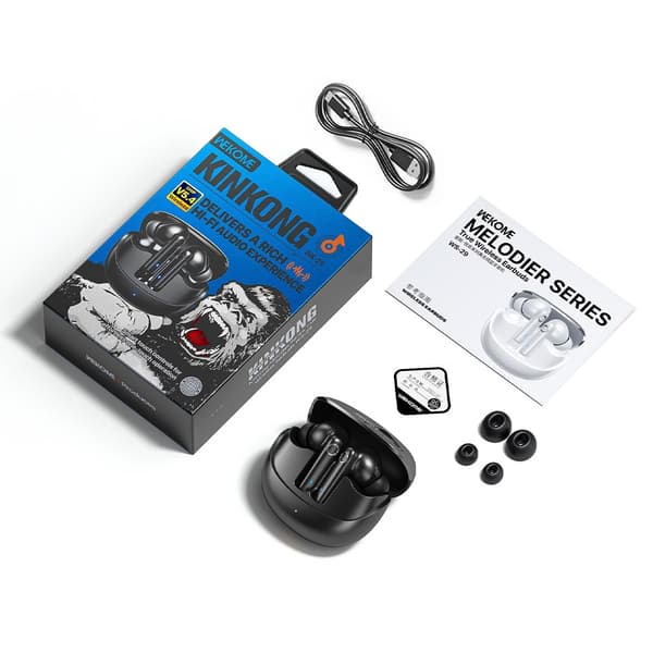 WEKOME WS-29 Trådløse Hovedtelefoner In-Ear Bluetooth Kinkong 10 mm Driver - Sort Black