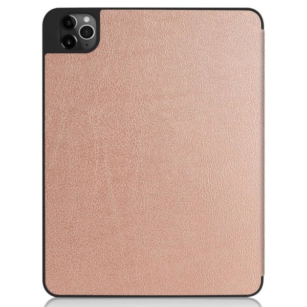 Til iPad 12,9" 2020/2018 Tri-fold Stand Smart Tablet Cover Cover Gold