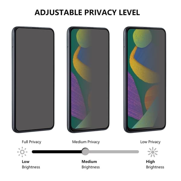 AMORUS Til Xiaomi 17T Skjermbeskytter Anti-Spy Black