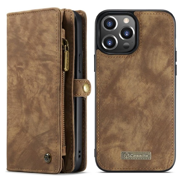 CASEME iPhone 13 Pro Max Retro plånboksfodral - Brun Brun