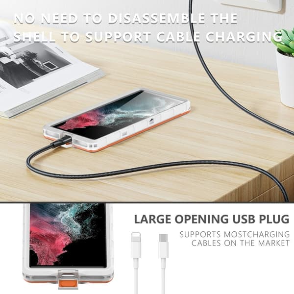 Universal IP68 vanntett etui for mobiltelefon, undervannsbeskyttelse White