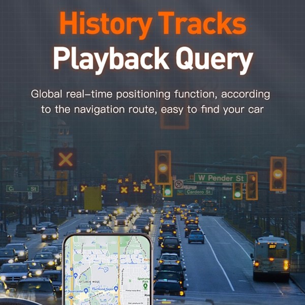 Q16 GPS Tracker Magnetisk Stöldskydd 4G Locator Multi Alerts Spårningsenhet Svart