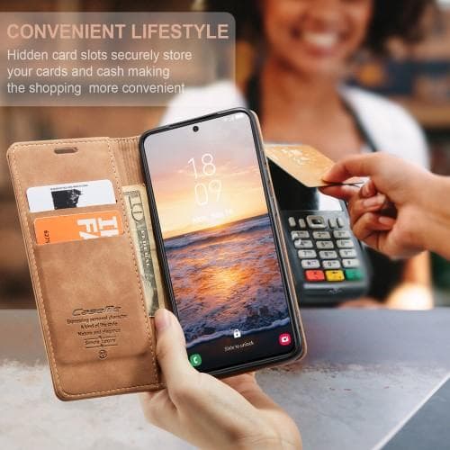 CASEME Retro Pung Taske til Samsung Galaxy S23 - Brun Brown