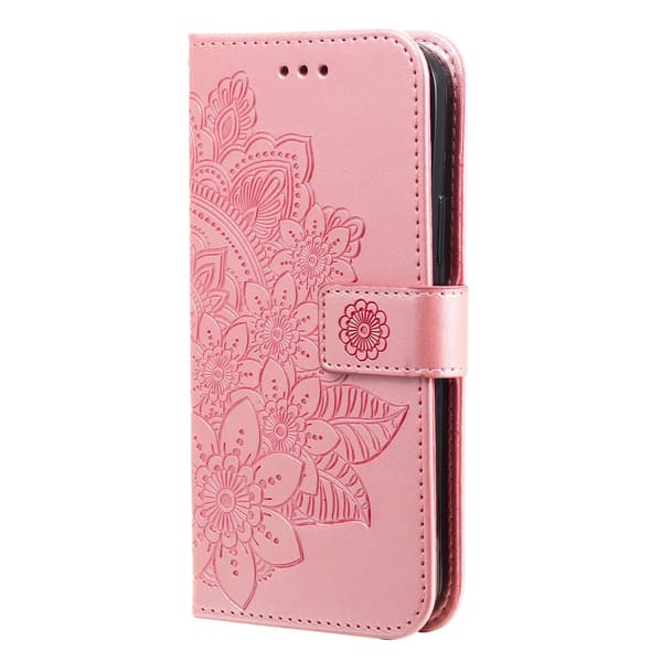 För Xiaomi Redmi 15C Stativfodral Mandala Plånboksfodral Rosa