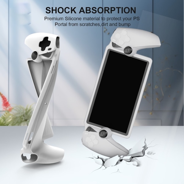 Silikon Skal Fodral för PS5 Portal Handheld Game Console Shockproof - Vit Vit