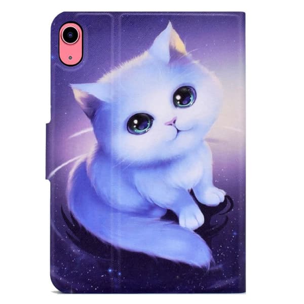 Apple iPad 10.9 2022 Sammenleggbart dekselkortholder - Katt White