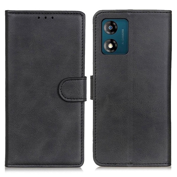 PU magnetisk tegnebog lædertaske til Motorola Moto E13 4G Black