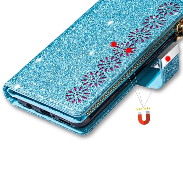 Til Samsung Galaxy A26 5G Etui Stjernehimmel Indgraveret Pungcover Blue