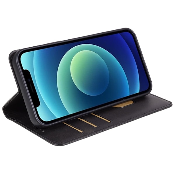 Lommebokstativ Telefondeksel til iPhone 15 Plus - Svart Black
