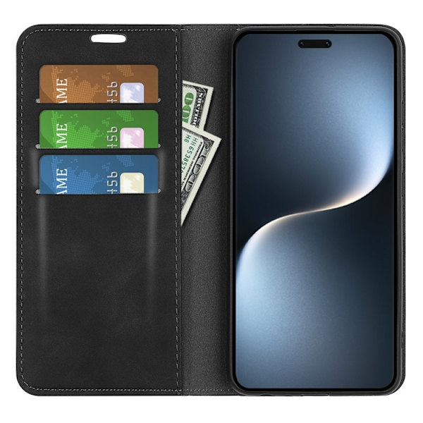 Til Honor Magic7 Pro 5G Etui Hudfølelse Pungcover - Sort Black