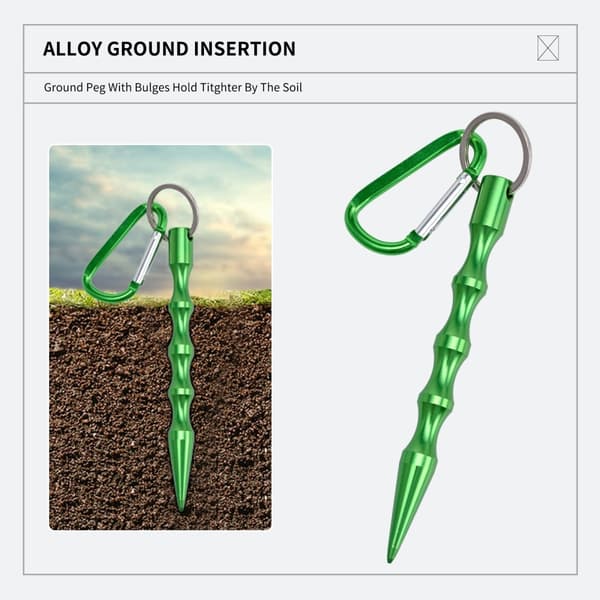 LEO Fishing Stringer Clip i rustfrit stål Fishing Stringer Clip 7 snaps Green