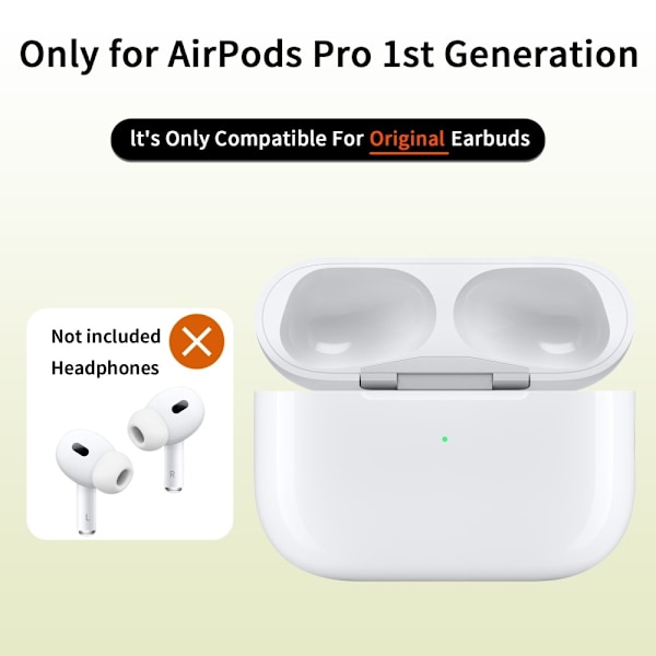 D03 För AirPods Pro Ersättningsladdningsfodral Inbyggt 680mAh Batteri Vit