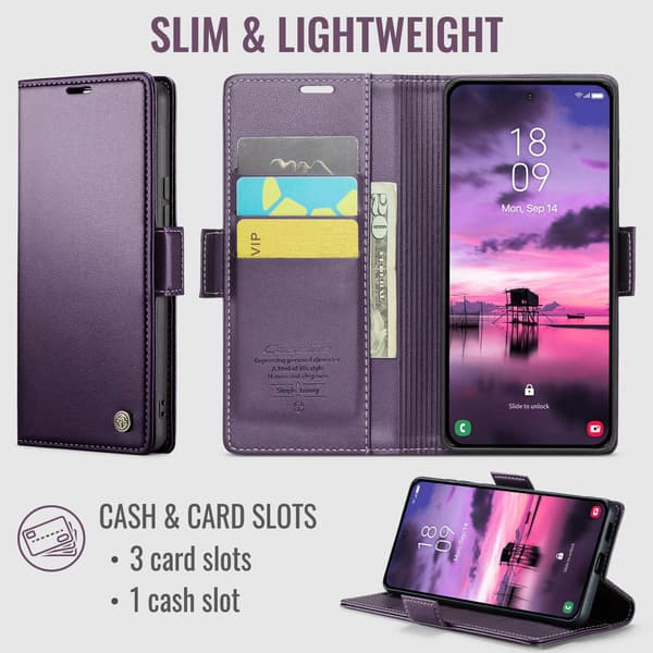 CASEME Till Xiaomi 17T Plånboksfodral Lila