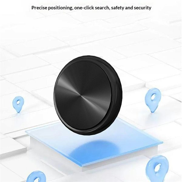 GPS-tracker til kæledyr, anti-tabt enhed, global positioneringslokalisering, iOS/Android Black