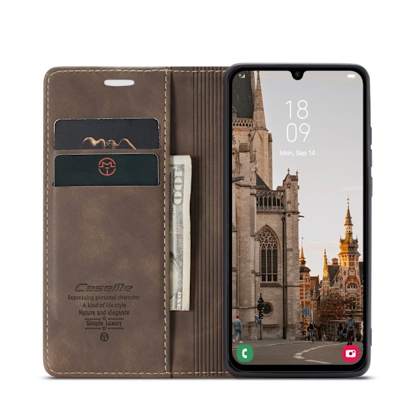 CASEME Retro Pung Taske til Samsung Galaxy A16 - Coffee Dark brown