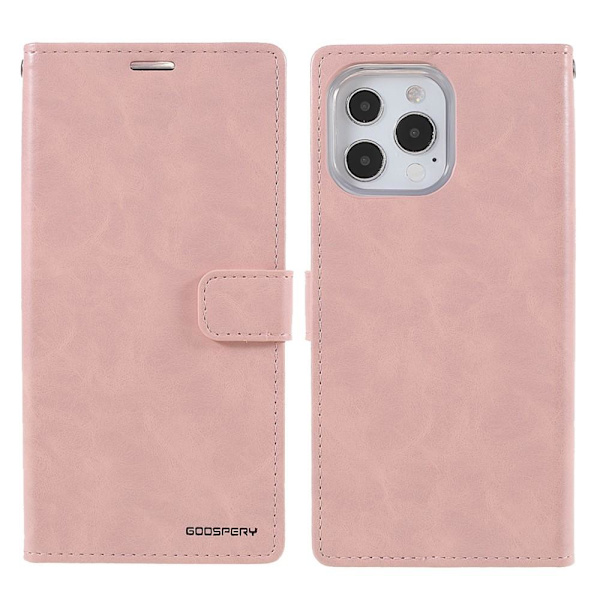 MERCURY GOOSPERY Blå Måne Pung Etui iPhone 13 Pro Lyserød Pink