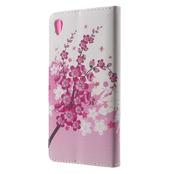 Sony Xperia Z5 Plum Blossom Lompakkokotelo Black