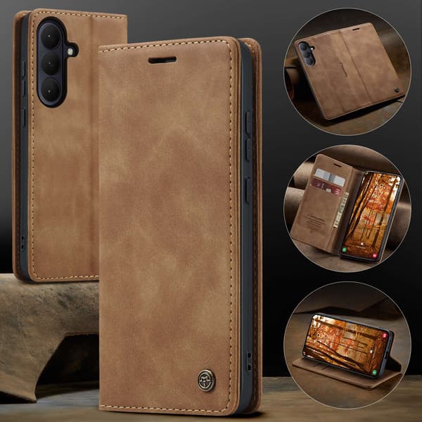 CASEME Plånboksfodral Samsung Galaxy S26 - Brun Ljusbrun